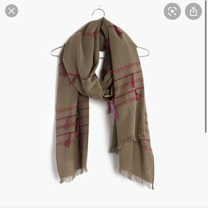 Madewell striped tassel scarf